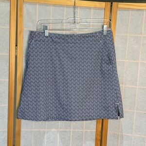 Essentials Navy Diamond Golf Skort
